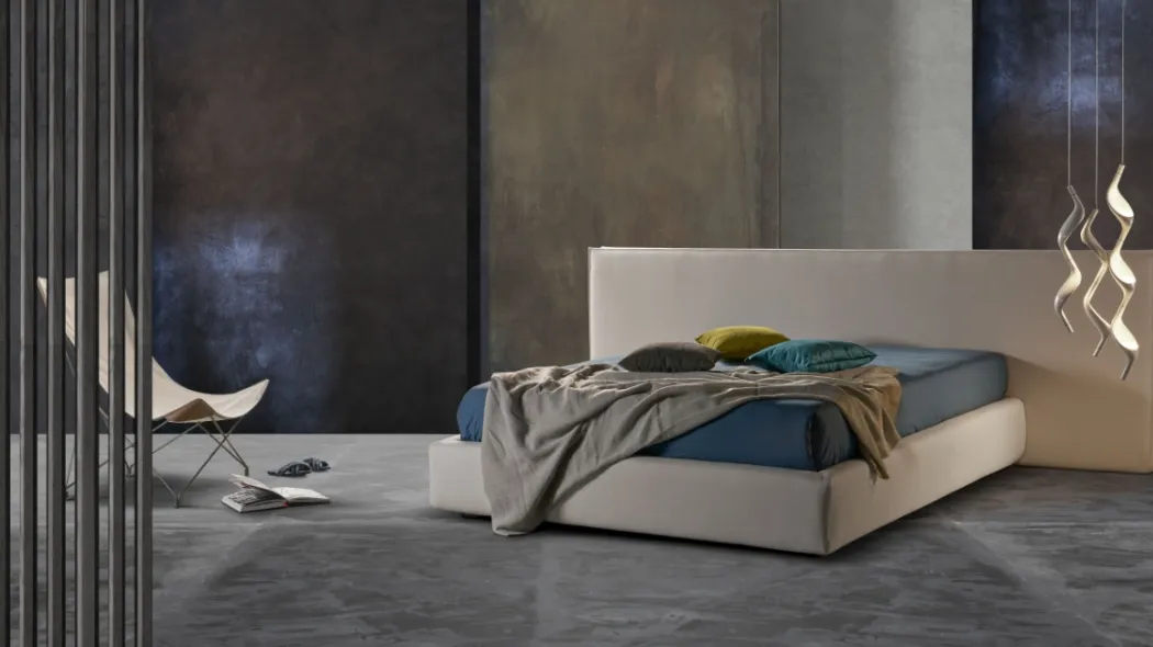 Letto semplice ed elegante con contenitore Milo Ring 28 di Excò