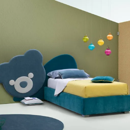 Letto singolo in tessuto per bambini Ted di Bside