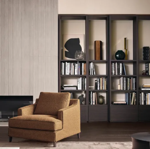 Libreria in rovere Wall System 01 di Poliform