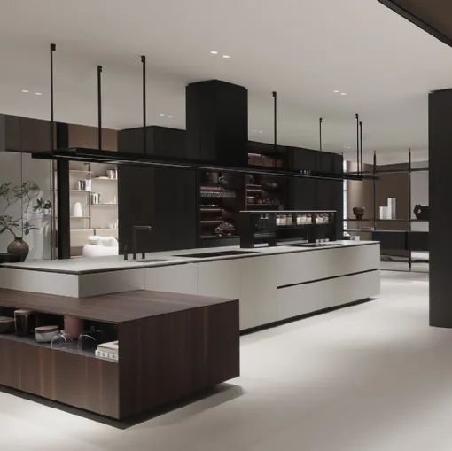 Cucina Design con isola Artex Pro di Poliform