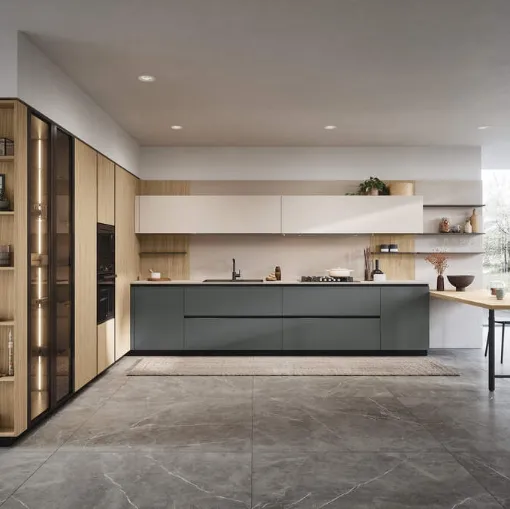 Cucina Moderna angolare Domino Composizione 01 di Prima Cucine