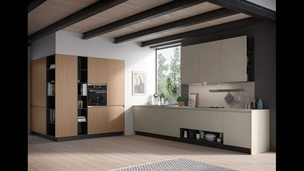 Cucina Moderna ad angolo Fly Composizione 05 di Prima Cucine