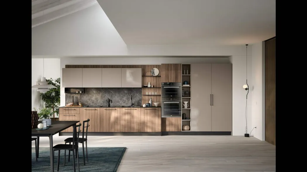 Cucina Moderna lineare Domino Composizione 01 di Prima Cucine