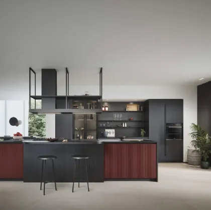 Cucina Moderna con isola Domino Composizione 03 di Prima Cucine