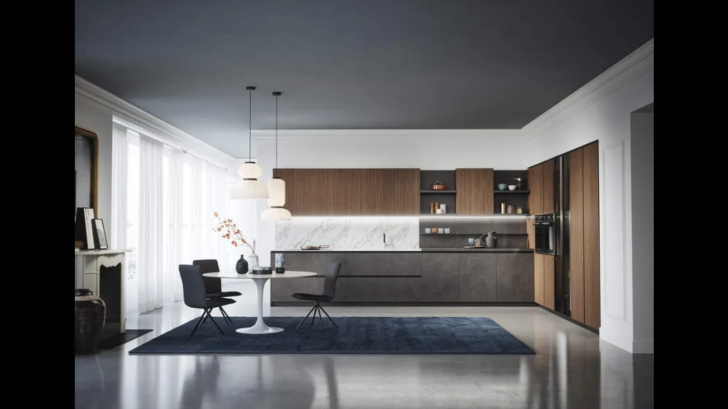 Cucina Moderna angolare Domino Composizione 04 di Prima Cucine