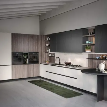 Cucina Moderna angolare Zoe Composizione 03 di Prima Cucine